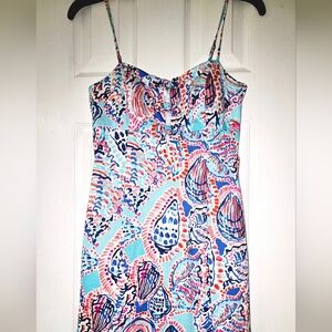 Colorful Abstract Print Sleeveless Dress